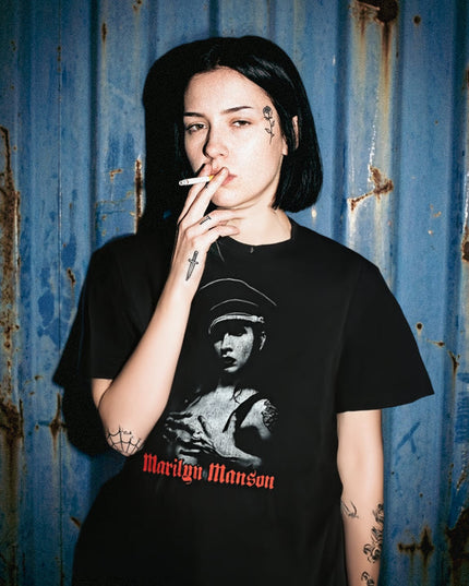 01 Marilyn Manson Washed Black Tee